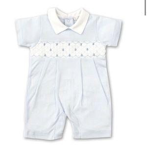 Kissy Kissy summer anchors short playsuit nautical one piece hand smocked